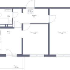 Квартира 52,9 м², 2-комнатная - изображение 3