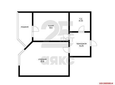 Квартира 36,5 м², 1-комнатная - изображение 1