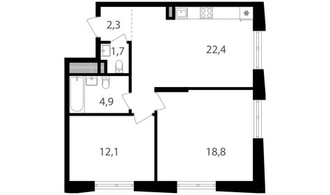 65,6 м², 2-комнатная квартира 22 067 840 ₽ - изображение 26