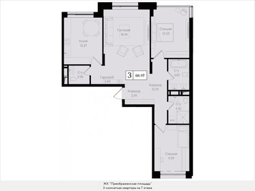 88,8 м², 3-комнатная квартира 38 101 088 ₽ - изображение 19
