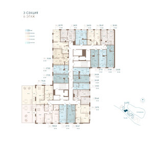 26,5 м², апартаменты-студия 13 307 145 ₽ - изображение 72