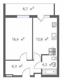 42,8 м², 1-комнатная квартира 4 232 250 ₽ - изображение 24
