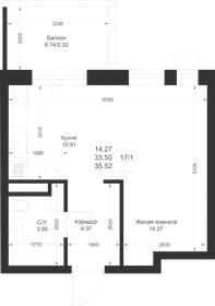 35,5 м², квартира-студия 6 606 720 ₽ - изображение 40