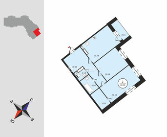 74,1 м², 2-комнатная квартира 15 900 000 ₽ - изображение 122