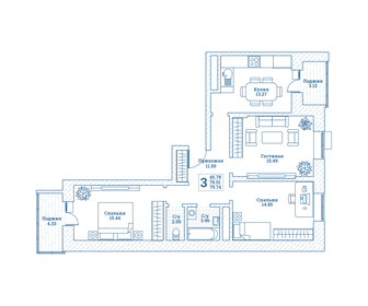 84 м², 3-комнатная квартира 6 500 000 ₽ - изображение 59