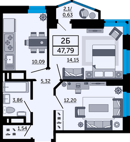 51 м², 2-комнатная квартира 8 350 000 ₽ - изображение 79