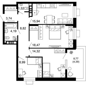 75,6 м², 3-комнатная квартира 11 750 000 ₽ - изображение 70