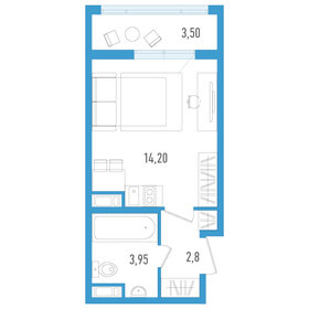 24 м², квартира-студия 4 600 000 ₽ - изображение 54