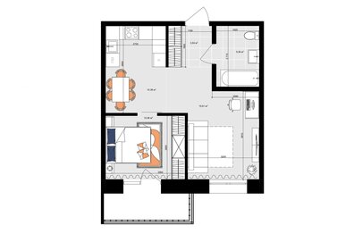 45,9 м², 1-комнатные апартаменты 71 495 744 ₽ - изображение 43