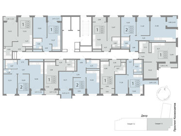 43,4 м², 2-комнатная квартира 6 670 570 ₽ - изображение 41