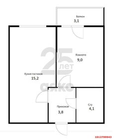 Квартира 35,3 м², 1-комнатная - изображение 1