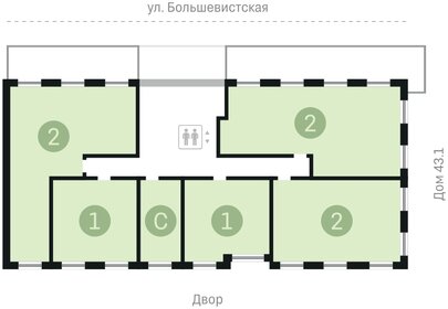 Квартира 111,8 м², 2-комнатная - изображение 2