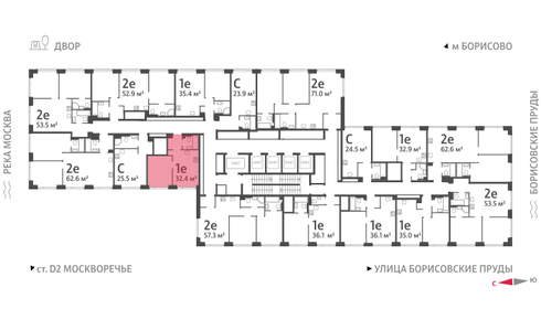 32,9 м², 1-комнатная квартира 14 789 339 ₽ - изображение 35