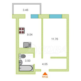 Квартира 29 м², 1-комнатная - изображение 1