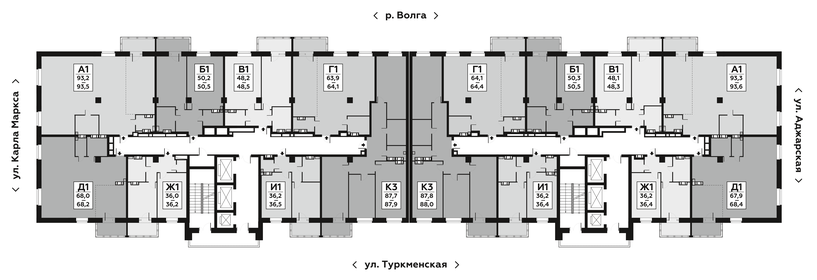 55,2 м², 3-комнатная квартира 6 150 000 ₽ - изображение 62