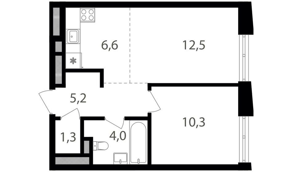 39,9 м², 2-комнатная квартира 13 629 840 ₽ - изображение 16