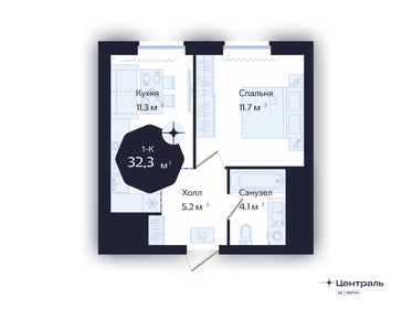 32,2 м², 1-комнатная квартира 6 350 000 ₽ - изображение 35