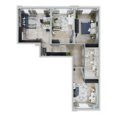 Квартира 77 м², 3-комнатная - изображение 3