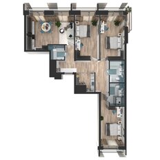 Квартира 98,6 м², 3-комнатная - изображение 4