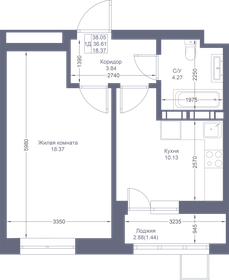 38,7 м², 1-комнатная квартира 8 900 000 ₽ - изображение 70