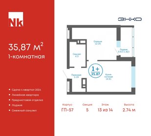 23 м², квартира-студия 3 570 000 ₽ - изображение 61