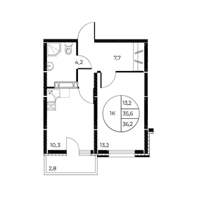 37,9 м², 1-комнатная квартира 7 030 450 ₽ - изображение 16
