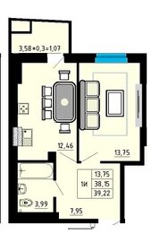 29,7 м², 2-комнатная квартира 2 400 000 ₽ - изображение 78
