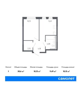 Квартира 31,6 м², 1-комнатная - изображение 1