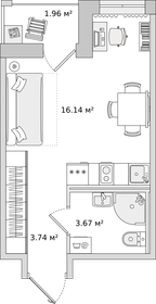 Квартира 25,5 м², студия - изображение 1