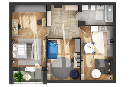 34 м², 1-комнатная квартира 2 000 ₽ в сутки - изображение 62