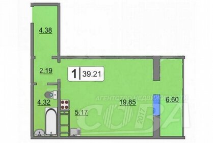 Квартира 36 м², студия - изображение 1