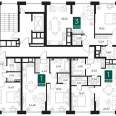 Квартира 86,7 м², 2-комнатная - изображение 2