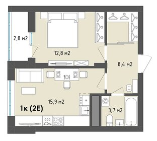 Квартира 42,2 м², 1-комнатная - изображение 1