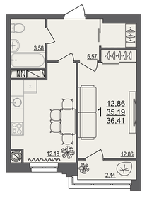 31,8 м², 1-комнатная квартира 2 646 000 ₽ - изображение 76