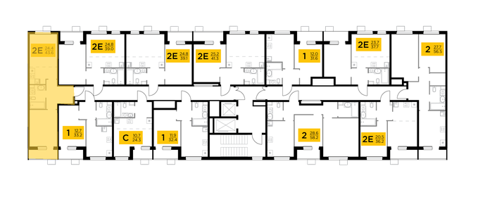 51,7 м², 2-комнатная квартира 9 450 000 ₽ - изображение 112