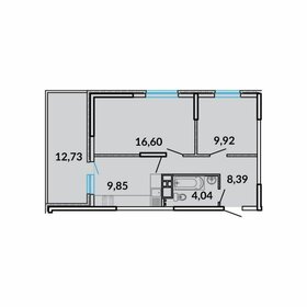 Квартира 62 м², 2-комнатная - изображение 1