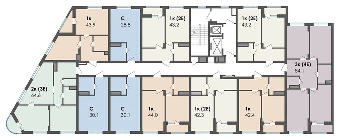 44 м², 1-комнатная квартира 5 454 680 ₽ - изображение 11