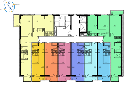 29,7 м², 1-комнатная квартира 3 120 600 ₽ - изображение 68