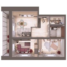 Квартира 64,8 м², 2-комнатная - изображение 3