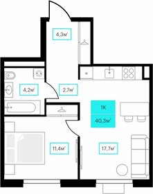 41 м², 1-комнатная квартира 6 500 000 ₽ - изображение 111