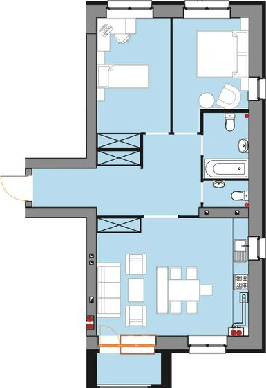 75,3 м², 2-комнатная квартира 8 100 000 ₽ - изображение 1