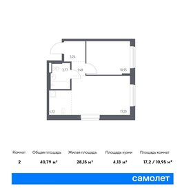 Квартира 40,8 м², 1-комнатная - изображение 1