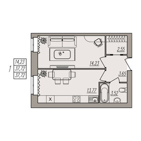 37,7 м², 1-комнатная квартира 4 904 900 ₽ - изображение 18