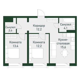 60,2 м², 2-комнатная квартира 6 924 150 ₽ - изображение 28