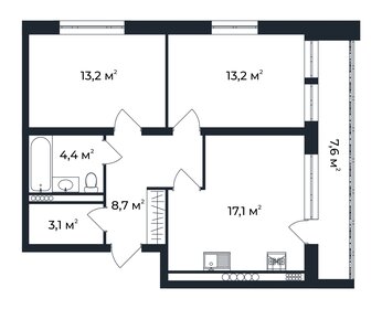 64,2 м², 2-комнатная квартира 12 567 599 ₽ - изображение 76