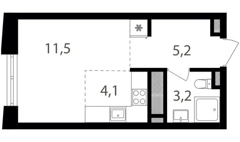 25,4 м², квартира-студия 10 020 300 ₽ - изображение 32