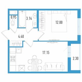 38,9 м², 1-комнатная квартира 6 300 000 ₽ - изображение 90