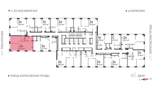 62,6 м², 2-комнатная квартира 25 615 106 ₽ - изображение 37