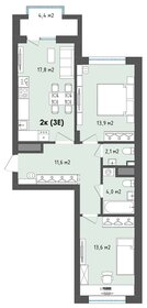 Квартира 65,2 м², 2-комнатная - изображение 1