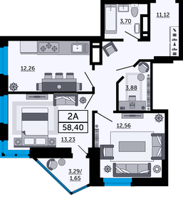 63 м², 2-комнатная квартира 9 500 000 ₽ - изображение 87